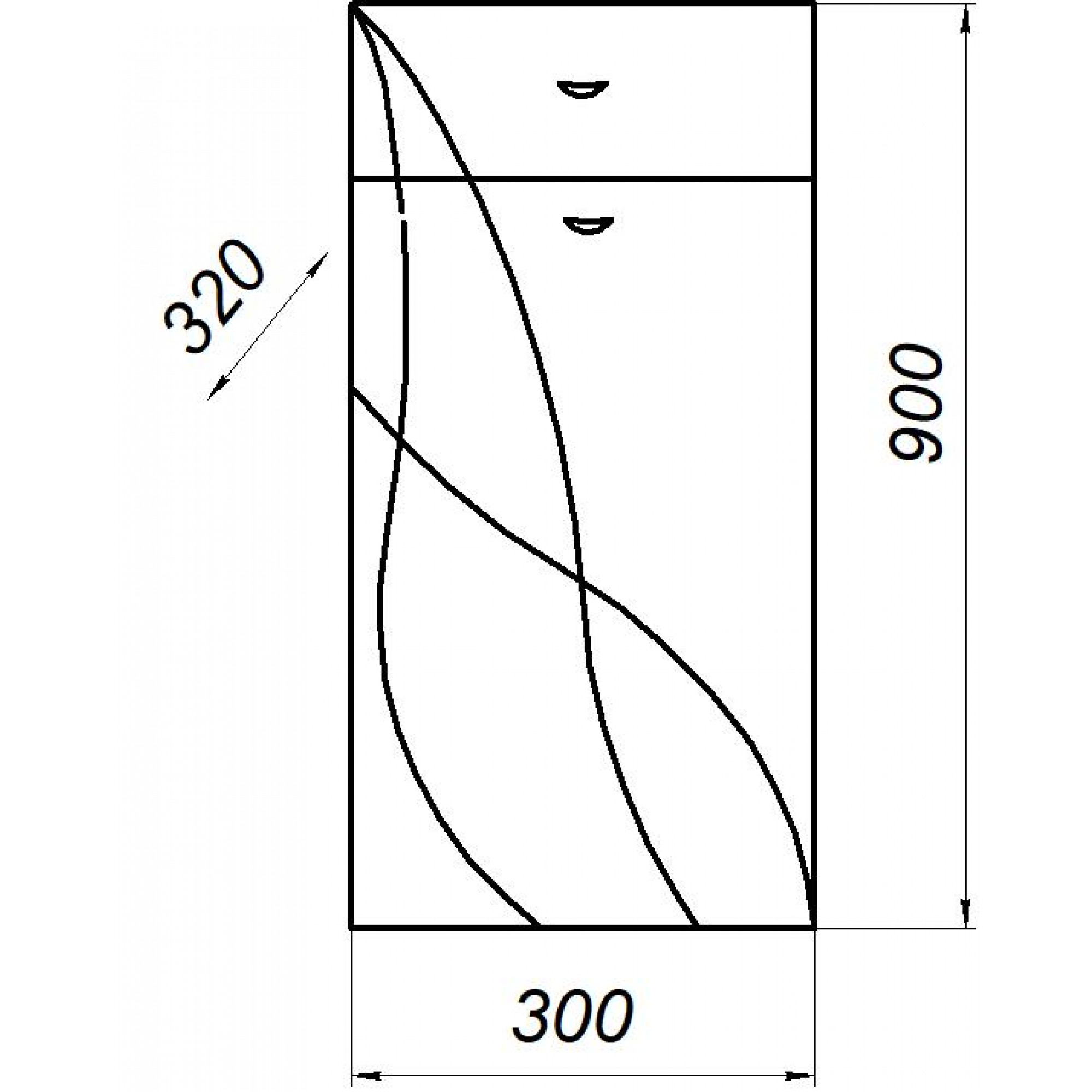 Шкаф-полупенал 30  DB1 белый СВ