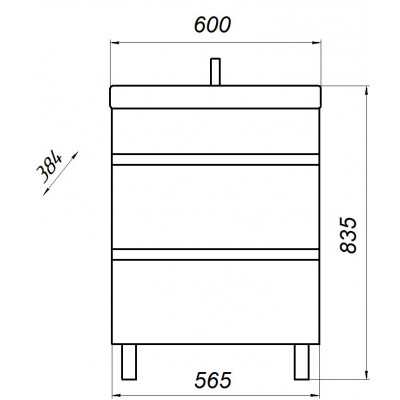 Тумба Модерн 60 DB2 белый